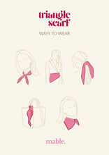 Afbeelding in Gallery-weergave laden, Triangle Scarf - Sky blue Olive
