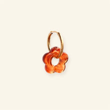 Afbeelding in Gallery-weergave laden, Brown Flower Donut oorbel
