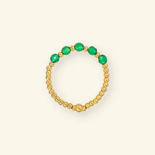 Afbeelding in Gallery-weergave laden, Emerald Facet ring
