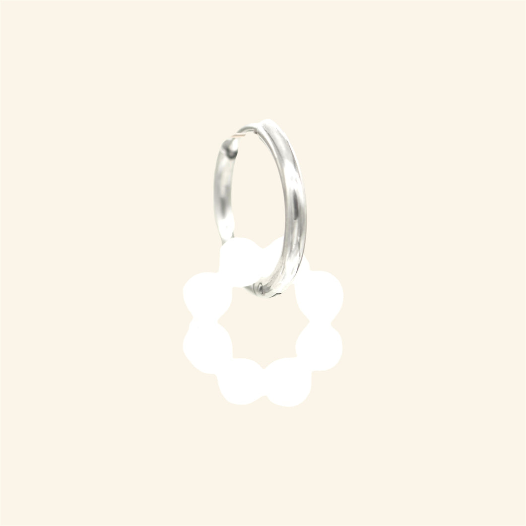 Snowflake oorbel - zilver