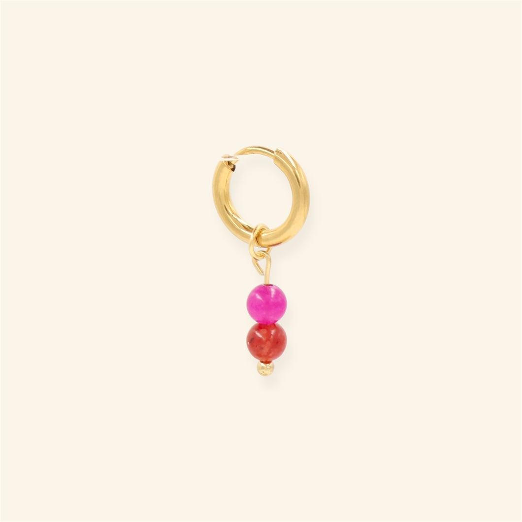 Fuchsia Bordeaux oorbel