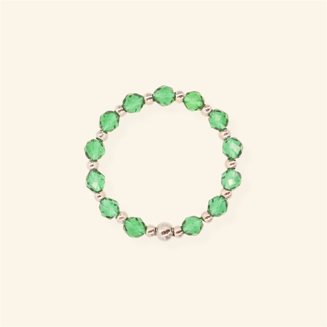 Emerald Facet ring - zilver
