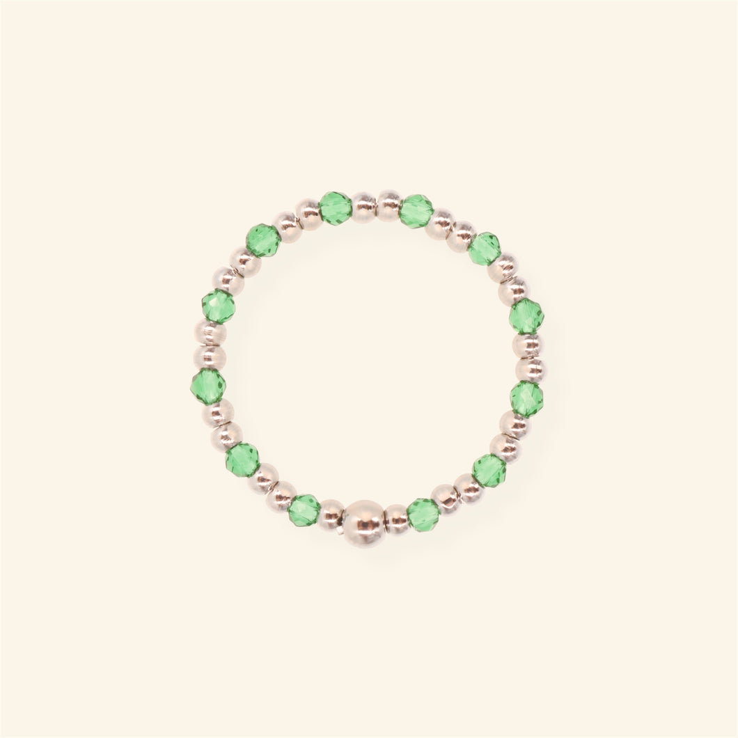 Mini Emerald ring - zilver