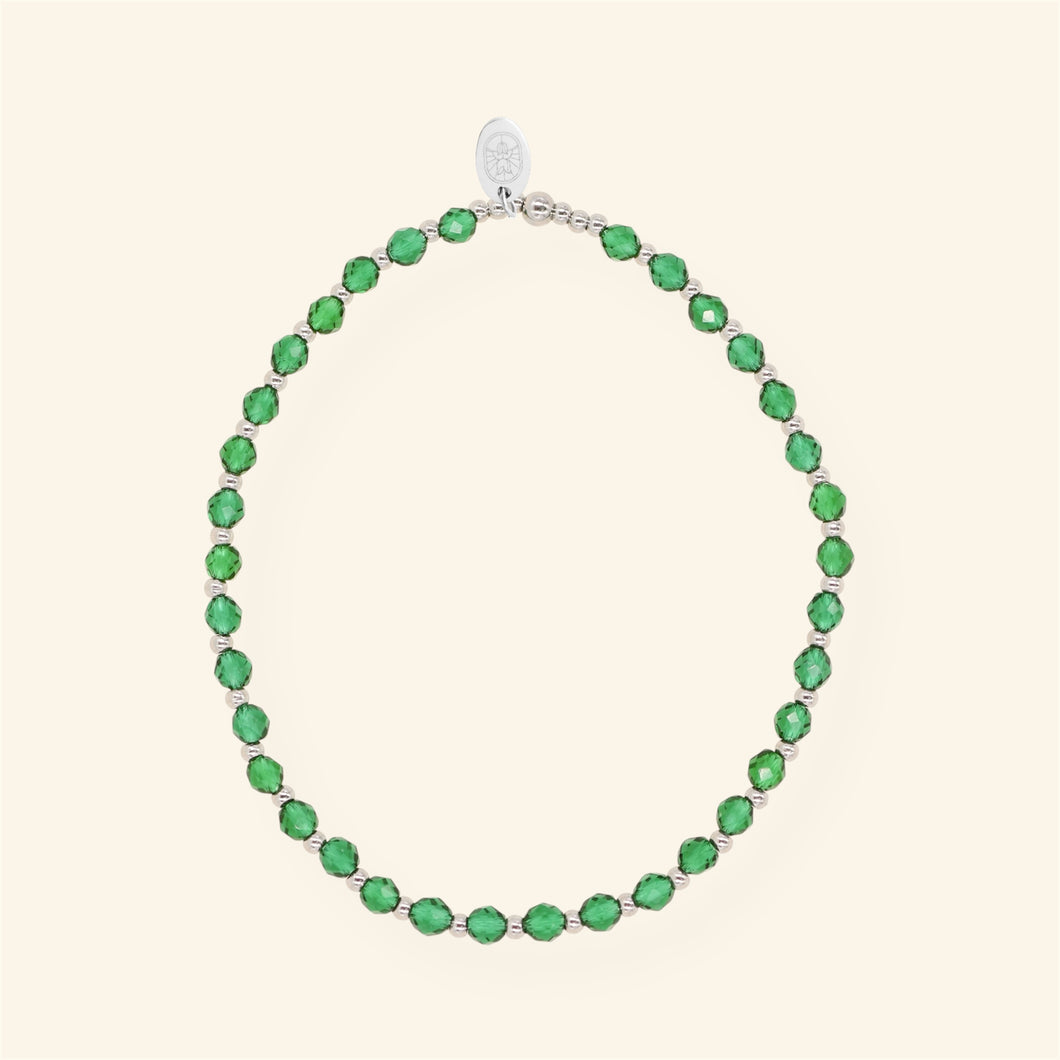 Emerald Facet armband - zilver