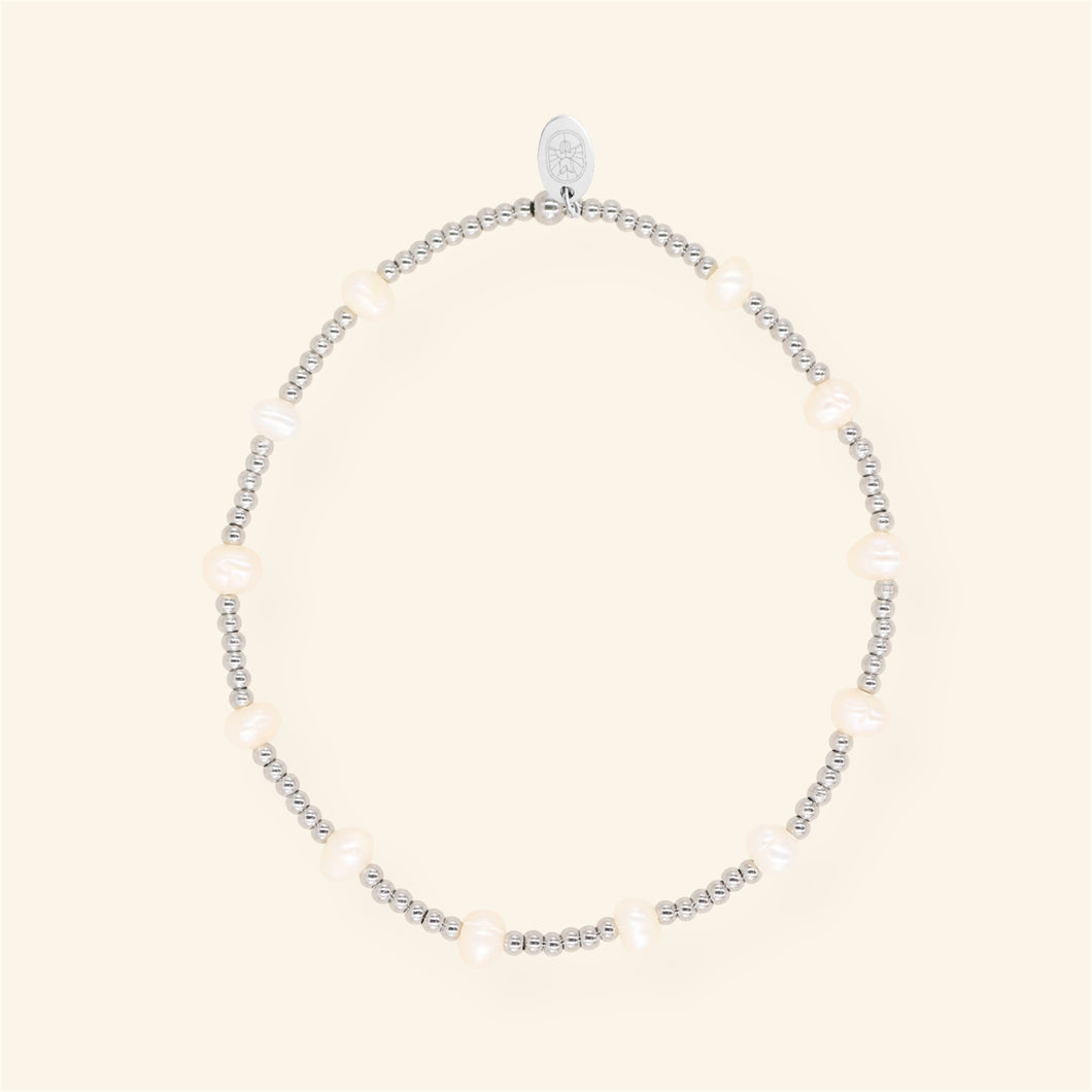 Pearl Party armband - zilver