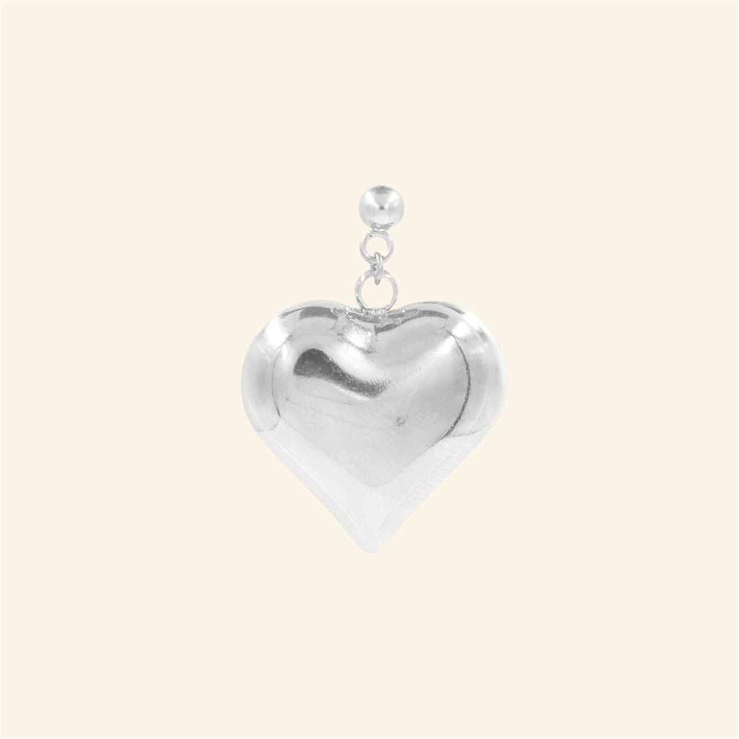 Majestic Heart oorbel - zilver